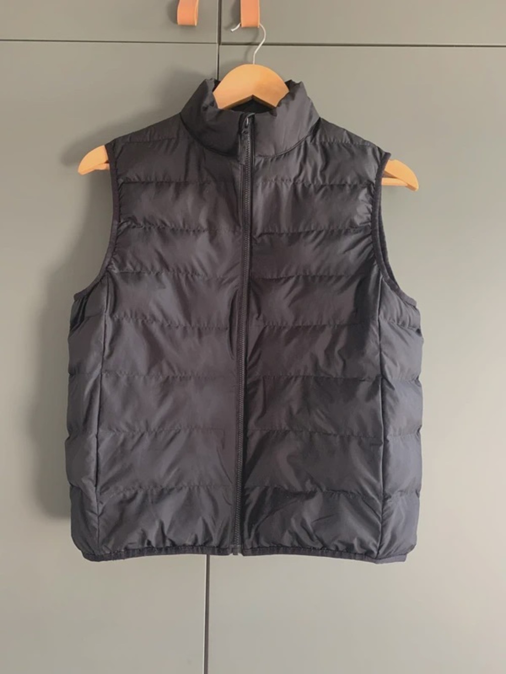 Classic Black Quilted Puffer Vest with Stand Collar